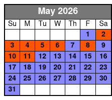 Moonshine Mountain Coaster May Schedule