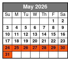 Wildside Guided Off-Road UTV Adventure May Schedule
