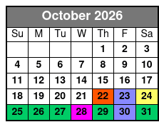 UTV Defender October Schedule