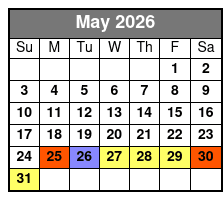 UTV Maverick 2 Seater May Schedule