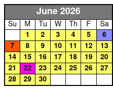 UTV Maverick 4 Seater June Schedule