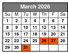 Country Tonite Show March Schedule