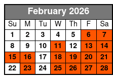 Dolly Parton's Stampede Dinner & Show February Schedule