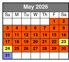 Dolly Parton's Stampede Dinner & Show May Schedule