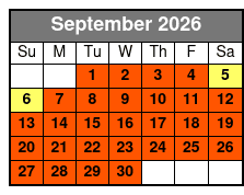 Dolly Parton's Stampede Dinner & Show September Schedule