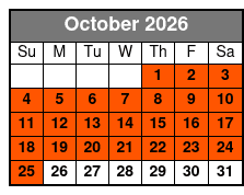 Dolly Parton's Stampede Dinner & Show October Schedule