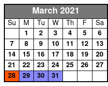 Dollywood March Schedule