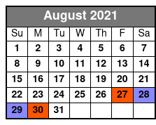 Dollywood August Schedule