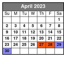 Dollywood April Schedule