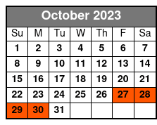 Dollywood October Schedule