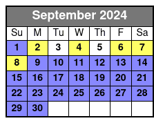 Dollywood September Schedule
