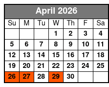 Dollywood April Schedule