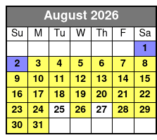 Dollywood August Schedule