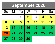 Dollywood September Schedule