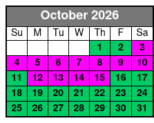Dollywood October Schedule