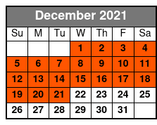 Mountain Valley Tour December Schedule