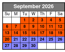 Mountain Valley Tour September Schedule