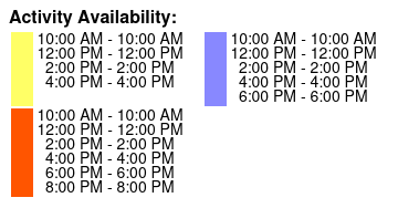 Gatlinburg Tour Color Key