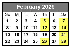 Soul of Motown February Schedule