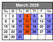 Soul of Motown March Schedule