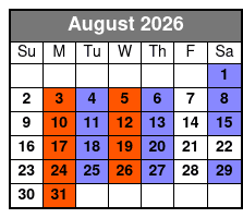 Soul of Motown August Schedule