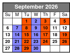 Soul of Motown September Schedule
