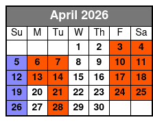 Steven Best's Unbelievable Magic Show April Schedule