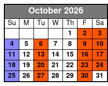 Steven Best's Unbelievable Magic Show October Schedule