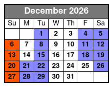 Steven Best's Unbelievable Magic Christmas Show December Schedule