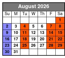 Steven Best's Unbelievable Magic Shows Pigeon Forge, TN August Schedule