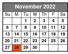 Patty Waszak Show November Schedule