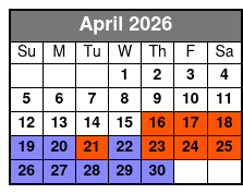 Hatfield and McCoy Dinner April Schedule