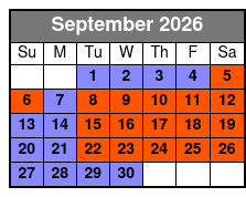 Hatfield and McCoy Dinner September Schedule
