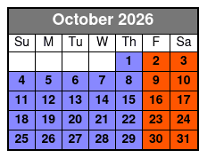 Hatfield and McCoy Dinner October Schedule