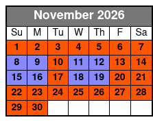 Hatfield and McCoy Christmas Disaster November Schedule