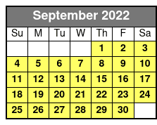 Hatfield and McCoy Dinner Show September Schedule