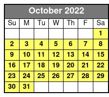 Hatfield and McCoy Dinner Show October Schedule