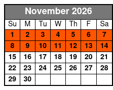 The Comedy Barn November Schedule