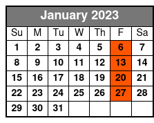 Moonshine Murders Dinner and Show January Schedule