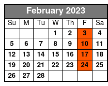 Moonshine Murders Dinner and Show February Schedule