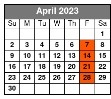 Moonshine Murders Dinner and Show April Schedule