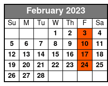 Moonshine Murders Dinner and Show February Schedule