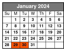 A Salute to Elvis Show January Schedule