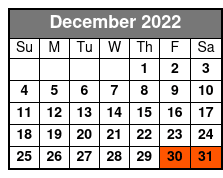 Anakeesta General Admission & Sightseeing Chondola December Schedule