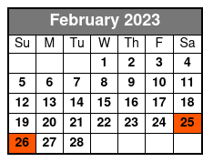 Anakeesta General Admission & Sightseeing Chondola February Schedule