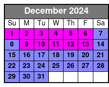 Anakeesta General Admission & Sightseeing Chondola December Schedule