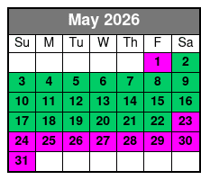 Pirates Voyage Dinner & Show May Schedule