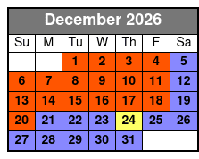 Pirates Voyage Dinner & Show December Schedule