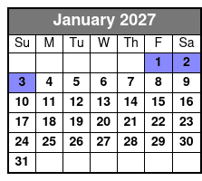 Historic Elkmont Pink Jeep Tour  January Schedule