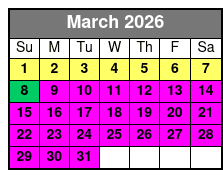 Pink Jeep Tours of Pigeon Forge March Schedule
